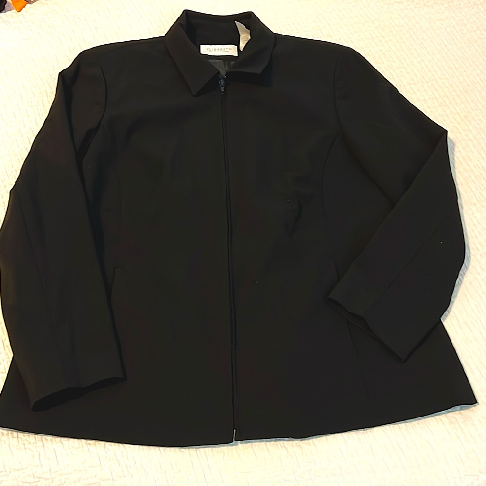 Zippered Dressy Black Blazer
